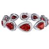 Image 4 : 42.47 CTW Royalty Ruby & VS Diamond Bracelet 18K White Gold - REF-654M5F - 39558