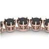 34 CTW Certified Black VS Diamond Necklace 14K Rose Gold - REF-1127M3F - 29642