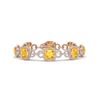 30 CTW Citrine & VS/SI Diamond Certified Bracelet 14K Rose Gold - REF-368H9W - 23019