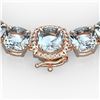 87 CTW Aquamarine & VS/SI Diamond Necklace 14K Rose Gold - REF-726F9M - 23337