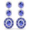 33.72 CTW Royalty Tanzanite & VS Diamond Earrings 18K White Gold - REF-581K8R - 39264