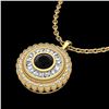 Image 2 : 2.11 CTW Fancy Black Diamond Solitaire Art Deco Stud Necklace 18K Yellow Gold - REF-180M2F - 37914