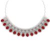 Image 1 : 56.05 CTW Royalty Ruby & VS Diamond Necklace 18K Rose Gold - REF-1145X5T - 39064