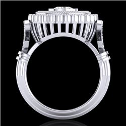 2.03 CTW VS/SI Diamond Solitaire Art Deco Ring 18K White Gold - REF-270H2W - 37079