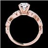 Image 2 : 1.4 CTW H-SI/I Certified Diamond Solitaire Ring 10K Rose Gold - REF-162M4F - 35242
