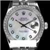 Image 1 : Rolex Men's Stainless Steel, QuickSet, Diamond Dial & Diamond Bezel - REF-474M5H
