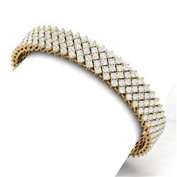 20 CTW Certified VS/SI Diamond Bracelet 18K Yellow Gold - REF-872F8M - 40051