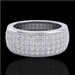 2.50 CTW Micro Pave VS/SI Diamond Erernity Ring 18K White Gold - REF-204Y4N - 20883