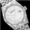 Image 1 : Rolex Men's Stainless Steel, QuickSet, Arabic Dial with Pyrimid Diam Bezel  - REF-430W9K