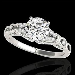 1.2 CTW H-SI/I Certified Diamond Solitaire Ring 10K White Gold - REF-156W4H - 35250