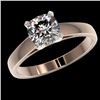 Image 2 : 1.25 CTW Certified VS/SI Quality Cushion Cut Diamond Solitaire Ring 10K Rose Gold - REF-372M3F - 330