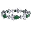 Image 4 : 24.8 CTW Royalty Emerald & VS Diamond Bracelet 18K White Gold - REF-472M8F - 38730