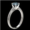 Image 4 : 1.03 CTW Certified Intense Blue SI Diamond Solitaire Engagement Ring 10K White Gold - REF-140H4W - 3