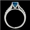 Image 2 : 1.25 CTW SI Certified Fancy Blue Diamond Solitaire Ring 10K White Gold - REF-156X4T - 34824