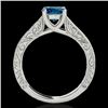 Image 2 : 1.32 CTW SI Certified Fancy Blue Diamond Solitaire Ring 10K White Gold - REF-154R4K - 34948