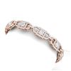Image 1 : 9 CTW Certified SI/I Diamond Halo Bracelet 18K Rose Gold - REF-804N5Y - 40140