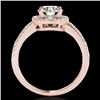 Image 2 : 1.4 CTW H-SI/I Certified Diamond Solitaire Halo Ring 10K Rose Gold - REF-172F8M - 34097