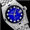 Image 1 : Rolex Men's Stainless Steel, QuickSet, Diam Dial & Diam/Sapphire Bezel - REF-441X8A