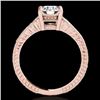 Image 2 : 1.2 CTW H-SI/I Certified Diamond Solitaire Antique Ring 10K Rose Gold - REF-155W5H - 34748