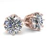 Image 1 : 2.50 CTW VS/SI Diamond Stud Solitaire Earrings 18K Rose Gold - REF-745X5T - 35693