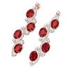 Image 5 : 16.12 CTW Royalty Designer Ruby & VS Diamond Earrings 18K Rose Gold - REF-290R9K - 38980