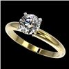 Image 1 : 1.26 CTW Certified H-SI/I Quality Diamond Solitaire Engagement Ring 10K Yellow Gold - REF-245M5F - 3