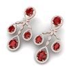 Image 5 : 25.08 CTW Royalty Designer Ruby & VS Diamond Earrings 18K Rose Gold - REF-490T9X - 38575