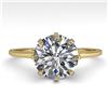 Image 1 : 2.03 CTW Certified VS/SI Diamond Engagement Ring 14K Yellow Gold - REF-936H9W - 35575