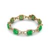 Image 2 : 25 CTW Emerald & VS/SI Diamond Certified Bracelet 14K Yellow Gold - REF-457M3F - 23022