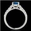 Image 2 : 2.1 CTW SI Certified Fancy Blue Diamond Solitaire Ring 10K White Gold - REF-280M2F - 35503