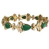 Image 4 : 24.8 CTW Royalty Emerald & VS Diamond Bracelet 18K Yellow Gold - REF-472W8H - 38732