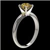 Image 4 : 1.50 CTW Certified Intense Yellow SI Diamond Solitaire Ring 10K White Gold - REF-262Y2N - 32930