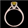 Image 2 : 2 CTW Certified Si Fancy Intense Yellow Diamond Solitaire Ring 10K Rose Gold - REF-281H8W - 34861