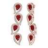 Image 4 : 16.44 CTW Royalty Designer Ruby & VS Diamond Earrings 18K Rose Gold - REF-336Y4N - 39454