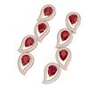 Image 5 : 16.44 CTW Royalty Designer Ruby & VS Diamond Earrings 18K Rose Gold - REF-336Y4N - 39454