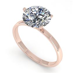2.01 CTW Certified VS/SI Diamond Engagement Ring 18K Rose Gold - REF-940X5T - 32246