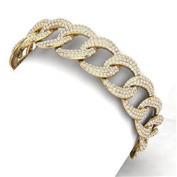 10 CTW Certified VS/SI Diamond Bracelet 18K Yellow Gold - REF-736Y4N - 40069