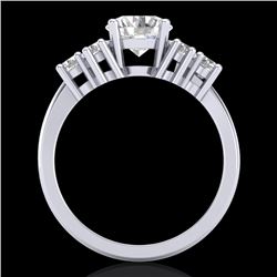 2.1 CTW VS/SI Diamond Solitaire Ring 18K White Gold - REF-465F2M - 36941