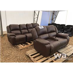 LEATHER COUCH SET