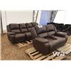 Image 1 : LEATHER COUCH SET