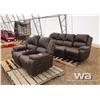 Image 4 : LEATHER COUCH SET