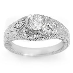 0.75 CTW Certified VS/SI Diamond Ring 18K White Gold - REF-133R3K - 11651