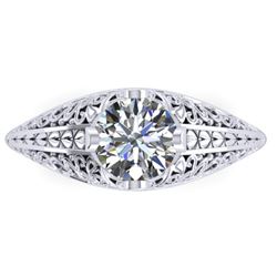 1 CTW Solitaite Certified VS/SI Diamond Ring 14K White Gold - REF-277H2W - 38523