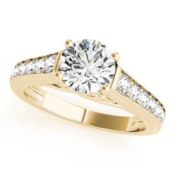 1.5 CTW Certified VS/SI Diamond Solitaire Ring 18K Yellow Gold - REF-393M3F - 27509