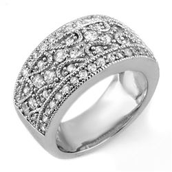1.50 CTW Certified VS/SI Diamond Ring 14K White Gold - REF-117M6F - 11151