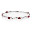 Image 1 : 4.02 CTW Ruby & Diamond Bracelet 10K White Gold - REF-35K5R - 10885