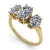 Image 2 : 2.0 CTW Solitaire Past Present Future VS/SI Oval Diamond Ring 18K Yellow Gold - REF-414K3R - 35914