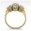 Image 4 : 2.0 CTW Solitaire Past Present Future VS/SI Oval Diamond Ring 18K Yellow Gold - REF-414K3R - 35914