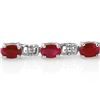 Image 2 : 8.40 CTW Ruby Bracelet 18K White Gold - REF-94W5H - 13990