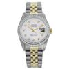 Image 1 : Rolex Men's Two Tone 14K Gold/SS, QuickSet, Diamond Dial & Diamond Bezel - REF-474Z5Y